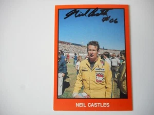 Neil Castles signed 1989 MASTERS of RACING #06 Dodge Orange GN/WC Card #135 - Picture 1 of 2