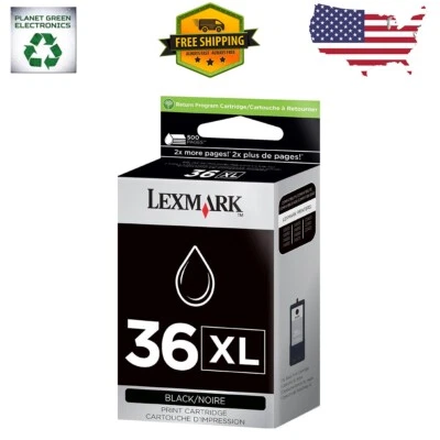 Black Genuine Lexmark 36XL Ink Cartridge - Image 1 of 2