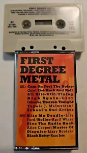 First Degree Metal - Various Artists Cassette Tape 1990 Ozzy Kiss Lita Ford - Picture 1 of 7