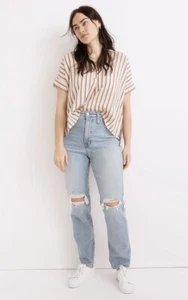 Madewell NEU Straight Leg The Perfect Vintage Distressed Jeans - Größe 23 - Bild 1 von 5