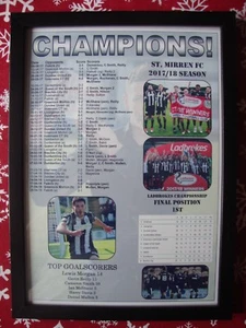St Mirren Scottish Championship champions 2018 - framed print - Picture 1 of 2
