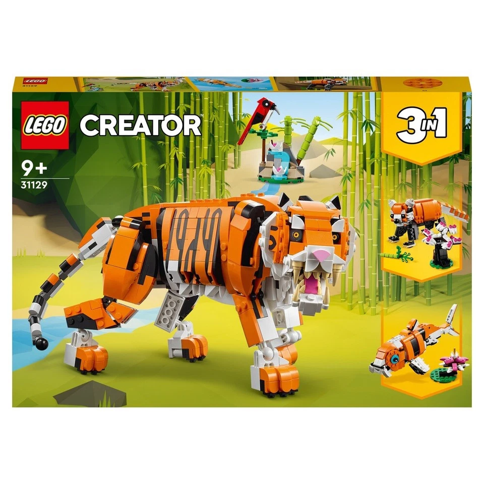 LEGO Creator 3 in 1 Majestic Tiger Animal Building Toy set 31129 - Image 1 of 1