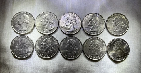 Mixed Lot Of 10 Washington Quarters 1988-2018. P And D Mints. Check It Out! 🪙 Cover