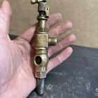 Antique Brass Drip Oiler Sight Glass Hit Miss Steam Engine 