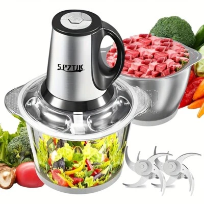 304 Stainless Steel Meat Blender with 4 Sharp Blades for Meat, Vegetables - Image 1 of 4