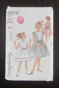 Vintage 1960's Simplicity sewing pattern 3372, Girl's Dresses, Size 12 - Picture 1 of 6