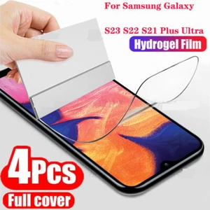 4PCS Soft Screen Protector Hydrogel For Samsung S24 S23 S22 S21 Plus Ultra 5G - Photo 1 sur 36