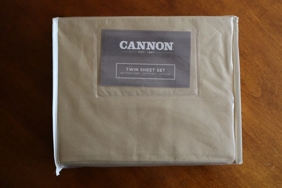 Juego de sábanas dobles marrón topo cannon de colección 220 hilos de fácil cuidado algodón rico Foto 1 de 4