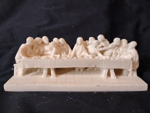 THE LAST SUPPER BY Leonardo DaVinci Alabaster Sculpture Italy - Picture 1 of 9