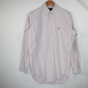 Camisa Polo Ralph Lauren Para Hombres L Lila Lila Algodón Pesado Informal Yarmouth Oxford - Imagen 1 de 11