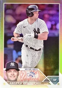 2023 Topps Series 1 Gold Foil #197 Andrew Benintendi Yankees - Picture 1 of 1