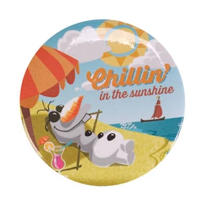 Disney Frozen Olaf Chillin 1.25 Inch Button - Picture 1 of 1