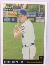 1991 Charleston Wheelers-Classic BEST Baseball Card-Steve Gibralter
