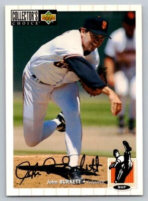 1994 Collector's Choice Silver Sign# 68 - John Burkett - San Francisco Giants - Image 1 of 2