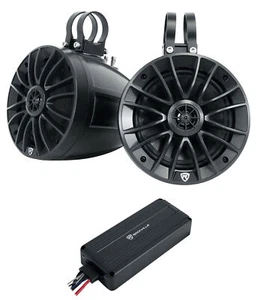 2 Rockville UT65B 6,5" schwenkbare Turm-Lautsprecher + Bluetooth-Verstärker für ATV/UTV/RZR - Bild 1 von 12