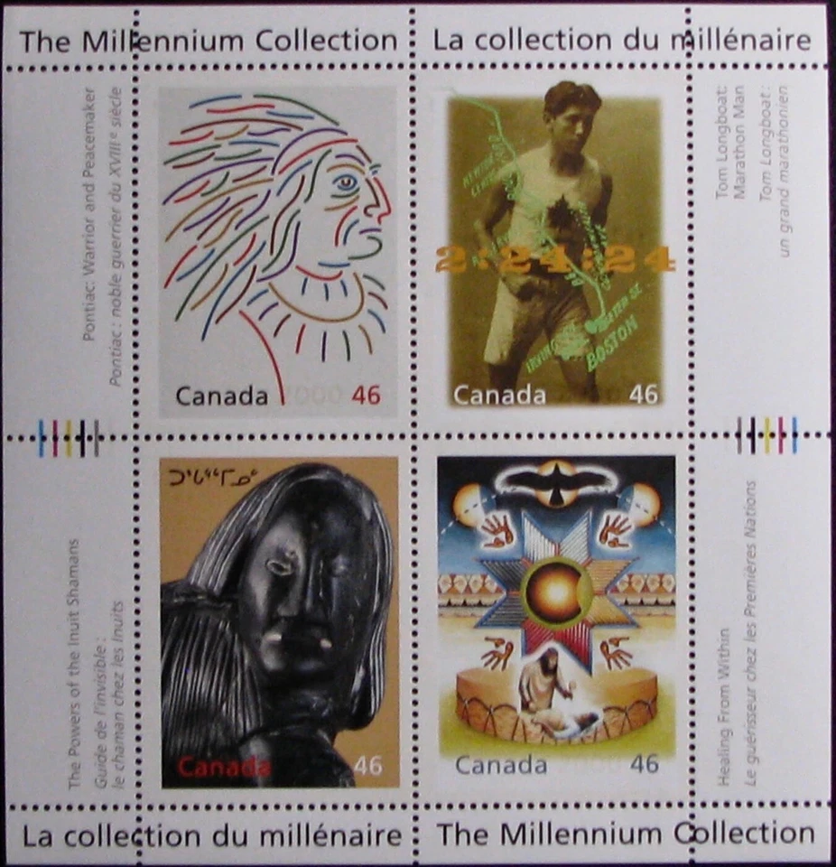 2000 CANADA #1826: VF MNH 'Canada's First Peoples' - Millennium Mini-Sheet of 4 - Image 1 of 1