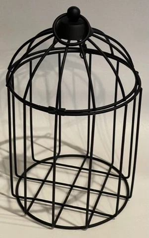 Black Metal Decor Bird Cage 9” Tall Cover