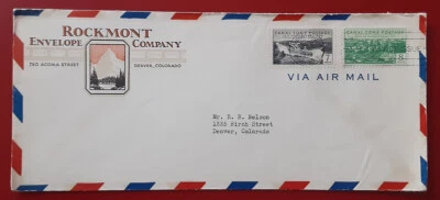 US 1939 Canal Zone FDC Rockmont Co Cachet to Denver Colorado 7c & 8c XF 4025 - Image 1 of 2