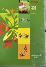 NEW! PFAFF Creative 2140 Sewing Machine #320 Folklore Embroidery Creative Card