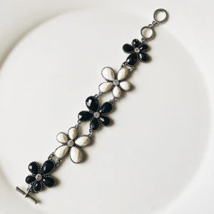 New 7.5" Premier Designs Resin Flower Toggle Bracelet Gift Vintage Women Jewelry - Picture 1 of 3