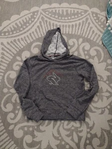 Rabbit Womens Hoodie Small Gray Runinrabbit Sweatshirt Running - Picture 1 of 3