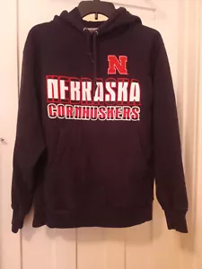 Felpa Nebraska Cornhuskers Champion ricamata taglia M con cappuccio - Foto 1 di 9