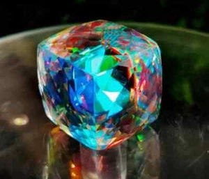 Multicolor Magical Rainbow Mystic Topas Edelstein 50 Ct Excellent Cube Cut Gem - Bild 1 von 4