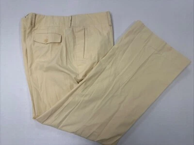 Pantalones de algodón amarillo para mujer Brooks Brothers primavera/verano talla 14 Foto 1 de 4