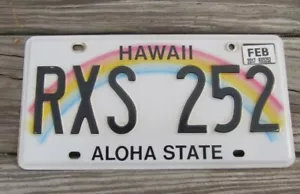 1 ECHTES HAWAII AUTHENTISCHES NUMMERNSCHILD REGENBOGEN AUTO NUMMER AUTOSCHILD ALOHA - Bild 1 von 1