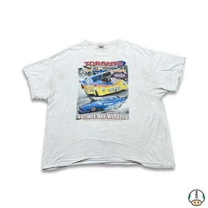 Vintage Y2K Toronto Motorsport NHRA T Shirt Mens 3XL White Racing Graphic Tee - Picture 1 of 7