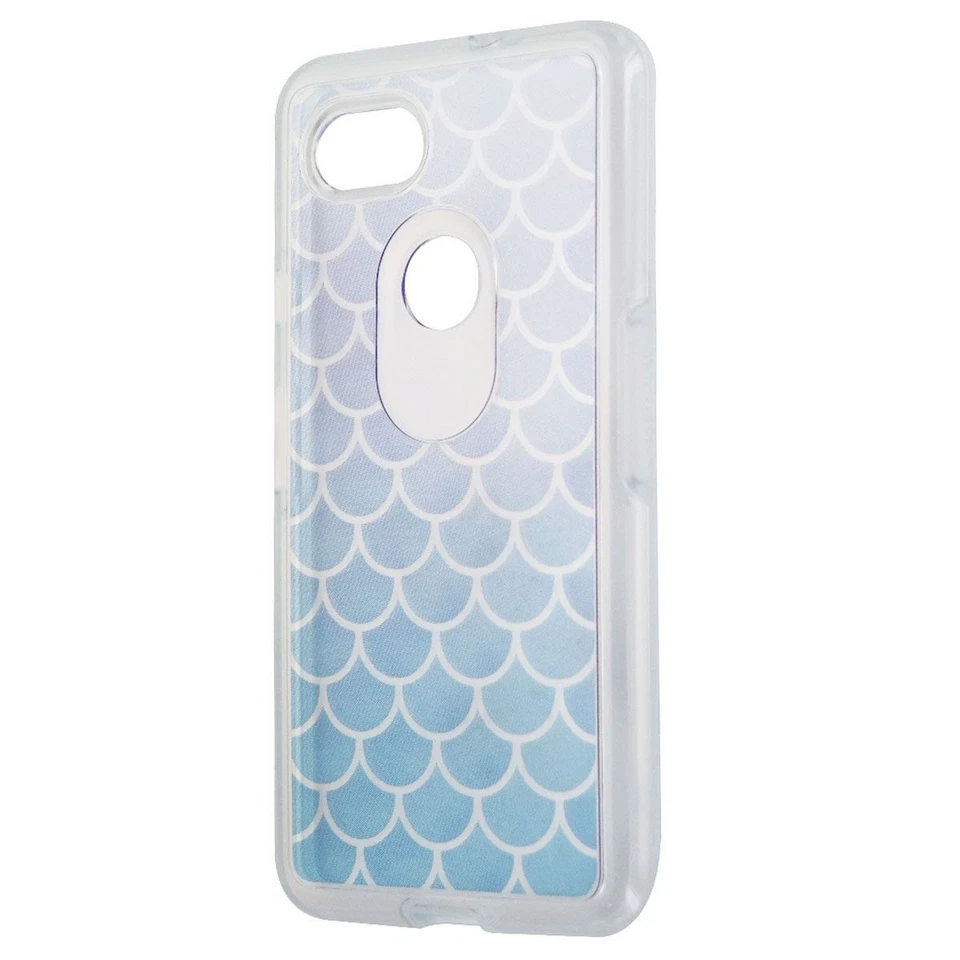 OtterBox Symmetry Series Hybrid Case for Google Pixel 2 XL - Clear / Blue Scales - Image 1 of 2