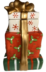 David’s Cookie Jar Stacked Chrsitmas Presents Holiday Gifts Boxes 9.5" x 6" - Picture 1 of 5