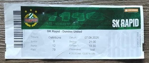TICKET UEFA Conference League 2025/26 Rapid Wien vs Dundee United # 115 - Picture 1 of 6