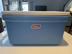 Vintage Coleman blaue Kühlbox weißer Deckel Eistruhe 1976 - Bild 1 von 7