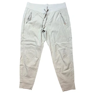Athleta Trekkie North Jogger Pants Size 14 Beige Cream Drawstring Lightweight - Picture 1 of 7