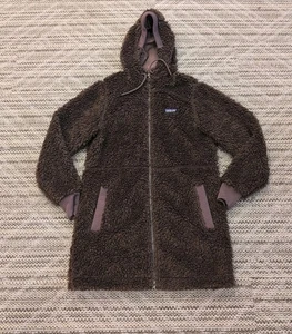 Chaqueta Parka Patagonia Dusty Mesa Pila Profunda Sherpa Vellón Con Capucha Mujer Pequeña - Imagen 1 de 11