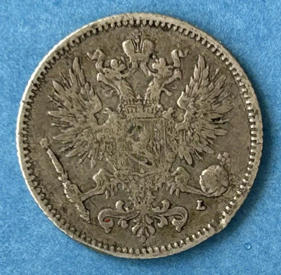 Moneda de plata de 50 penios Finlandia 1892-L Foto 1 de 2