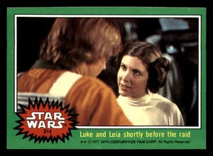 1977 Star Wars #214 Luke and Leia shortly before the raid - Picture 1 of 2