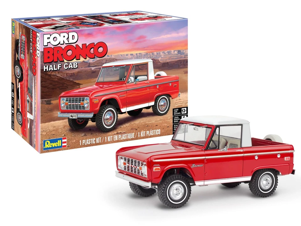 Revell 4544 1 25 Ford Bronco Half Cab Plastic Model Kit