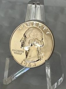 1963 Proof Silver Washington Quarter - Picture 1 of 3