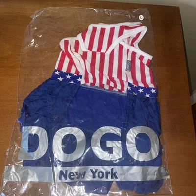 全新带标签 Dogo American Girl 连衣裙 L 码狗服装或派对 — 第 1/4 张图片