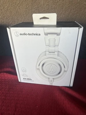 Audio Technica ATH M50x Professional Studio Monitor Headphones White - Image 1 of 2