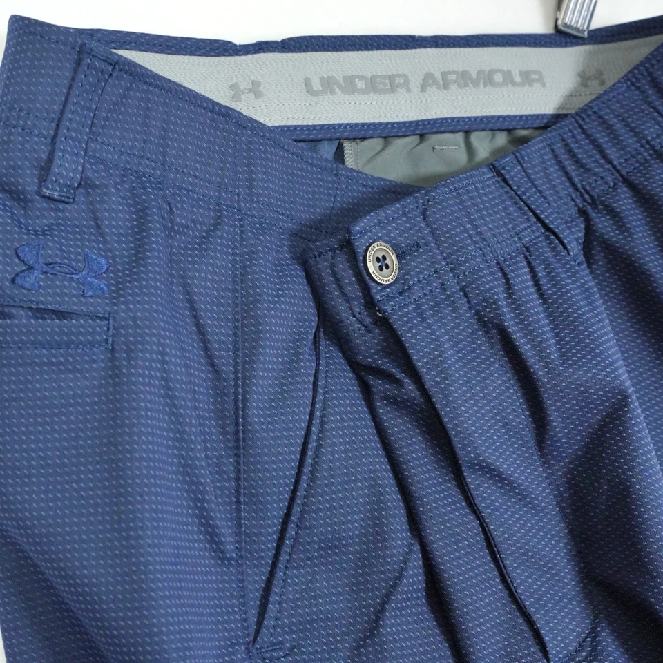 Pantalones Cortos Chinos Under Armour Para Hombre Talla 40 Azul Marino Texturizado Geométrico Golf Rendimiento Foto 1 de 4
