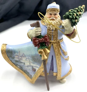 Thomas Kinkade Christmas Ornament Moonlit Sleigh Ride Santa 2003 4.25" Tall - Picture 1 of 6