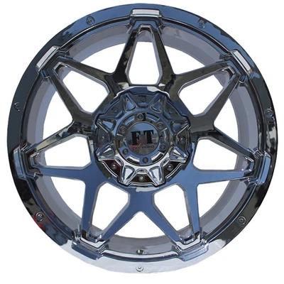 4 Wheels 20" FT4 20x10 6x135/6x139.7 Chrome -24ET 108CB (FT420101213513924CH) - Image 1 of 3