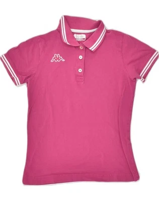 KAPPA Womens Polo Shirt UK 12 Medium Pink Cotton FQ03 - Image 1 of 3