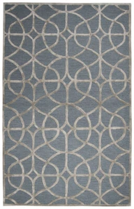 Rizzy Rugs Ivory Rings Diamonds Lines Contemporary Area Rug Geometric ME319A - Picture 1 of 4