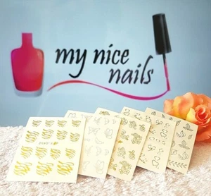 *** 30 Blatt Water Tattoo Gold Silber * Nailart Wasser Tattoo * Nagelschmuck ** - Bild 1 von 3