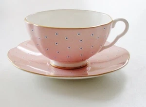 Wedgwood Harlequin Collection Cup Saucers Pink Dedicated with box - Picture 1 of 12