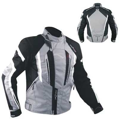 Giacca Cordura Moto Tessuto Impermeabile Sport Termica Sfoderabile Grigio - Immagine 1 di 3